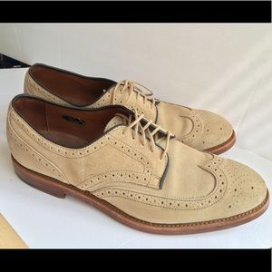 Allen Edmonds Men shoes suede beige Creme Size 10